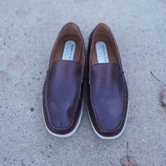 Kenneth Cole NY Cyrus Slip On Loafers Mens 8 Brown Leather Comfort Causal Preppy main image 5